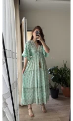 Özel Tasarım - Su Yeşili Elbise
