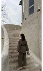 Palermo Bağcıklı Düğmeli Takım - Haki - Kod: 8916