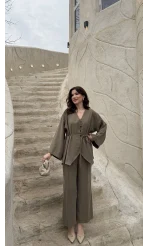 Palermo Bağcıklı Düğmeli Takım - Haki - Kod: 8916