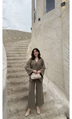 Palermo Bağcıklı Düğmeli Takım - Haki - Kod: 8916