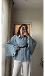 Panço Kot Açık Mavi Kemerli