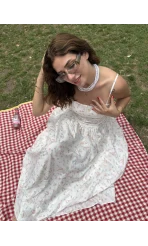 Paris Korse Detay Elbise - Ekru - 00673