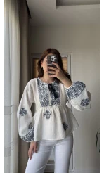 Parla Nakışlı Bluz - 1006