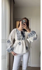 Parla Nakışlı Bluz - 1006