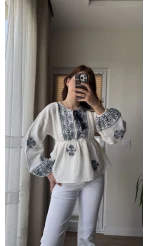 Parla Nakışlı Bluz - 1006