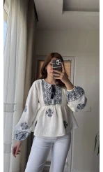 Parla Nakışlı Bluz - 1006