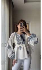 Parla Nakışlı Bluz - 1006