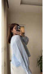 Payme Müslin Kumaş Bluz Bebe Mavisi 1003