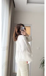 Payme Müslin Kumaş Bluz Beyaz 1003