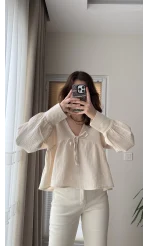 Payme Müslin Kumaş Bluz Taş 1003