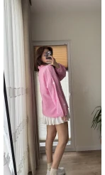 Pembe Kalpli Müslin Gömlek