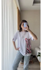 Pembe Kaplan T-Shirt