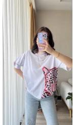 Pembe Kaplan T-Shirt