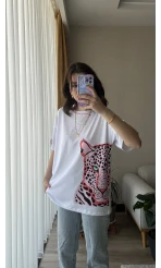 Pembe Kaplan T-Shirt