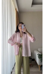 Pembe Tül Gömlek