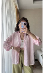 Pembe Tül Gömlek