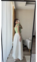 Penapella Yeşil Dantelli Crop