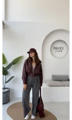 Penny Poliviskon Pantolon - Antrasit - Kod: 51210