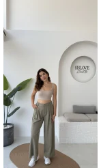 Penny Poliviskon Pantolon - Haki - Kod: 51210