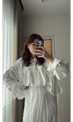 Peri Magic Serisi Özel Tasarım Bluz Beyaz