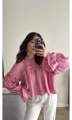 Peri Magic Serisi Özel Tasarım Bluz Pembe