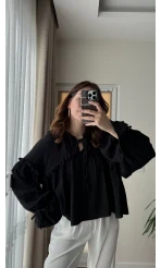 Peri Magic Serisi Özel Tasarım Bluz Siyah