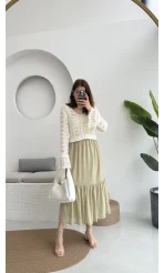 Piana Lastikli Etek Haki