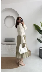 Piana Lastikli Etek Haki