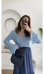 Piana Lastikli Etek Lacivert