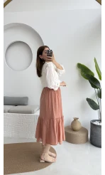 Piana Lastikli Etek Somon