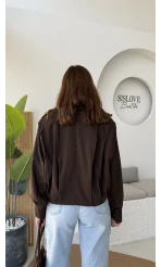 Pileli Trençkot - Kahverengi