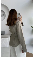 Pilili Gömlek - Bej Haki Tonları - Kod: 4965