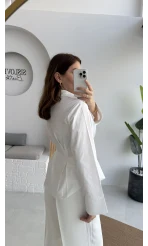 Pilili Gömlek - Beyaz - Kod: 4965