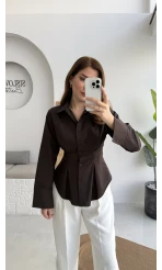 Pilili Gömlek - Kahve - Kod: 4965