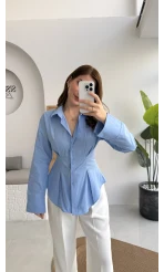Pilili Gömlek - Mavi - Kod: 4965