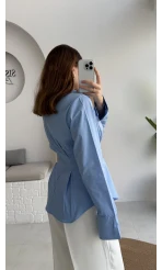 Pilili Gömlek - Mavi - Kod: 4965