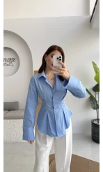 Pilili Gömlek - Mavi - Kod: 4965