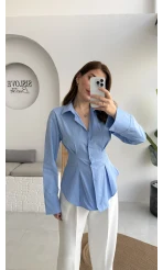 Pilili Gömlek - Mavi - Kod: 4965