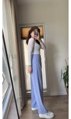 Pinata Pileli Palazzo Pantolon- Bebe Mavisi