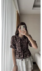 Pinella Leoplarlı Gömlek