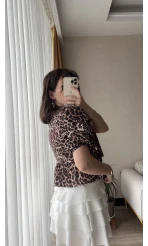 Pinella Leoplarlı Gömlek