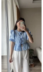 DAR KALIP! Pinella Mavi Gömlek