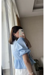 DAR KALIP! Pinella Mavi Gömlek