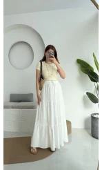 Pinterst Etek Astarlı Beyaz