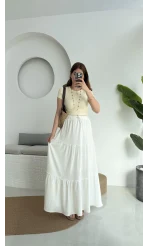 Pinterst Etek Astarlı Beyaz