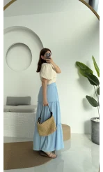 Pinterst Etek Astarlı Mavi