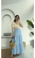 Pinterst Etek Astarlı Mavi