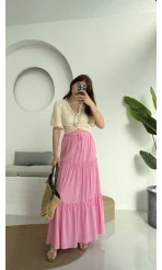 Pinterst Etek Astarlı Pembe