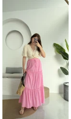 Pinterst Etek Astarlı Pembe