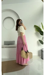 Pinterst Etek Astarlı Pembe